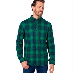 L.L. BEAN NWT Men’s Long Sleeve Scotch Plaid Flannel Shirt, Size Small Regular